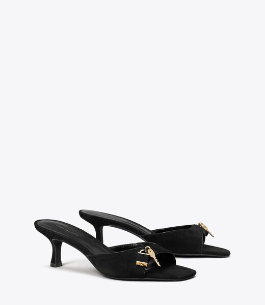 tory burch lock kitten heel sandal