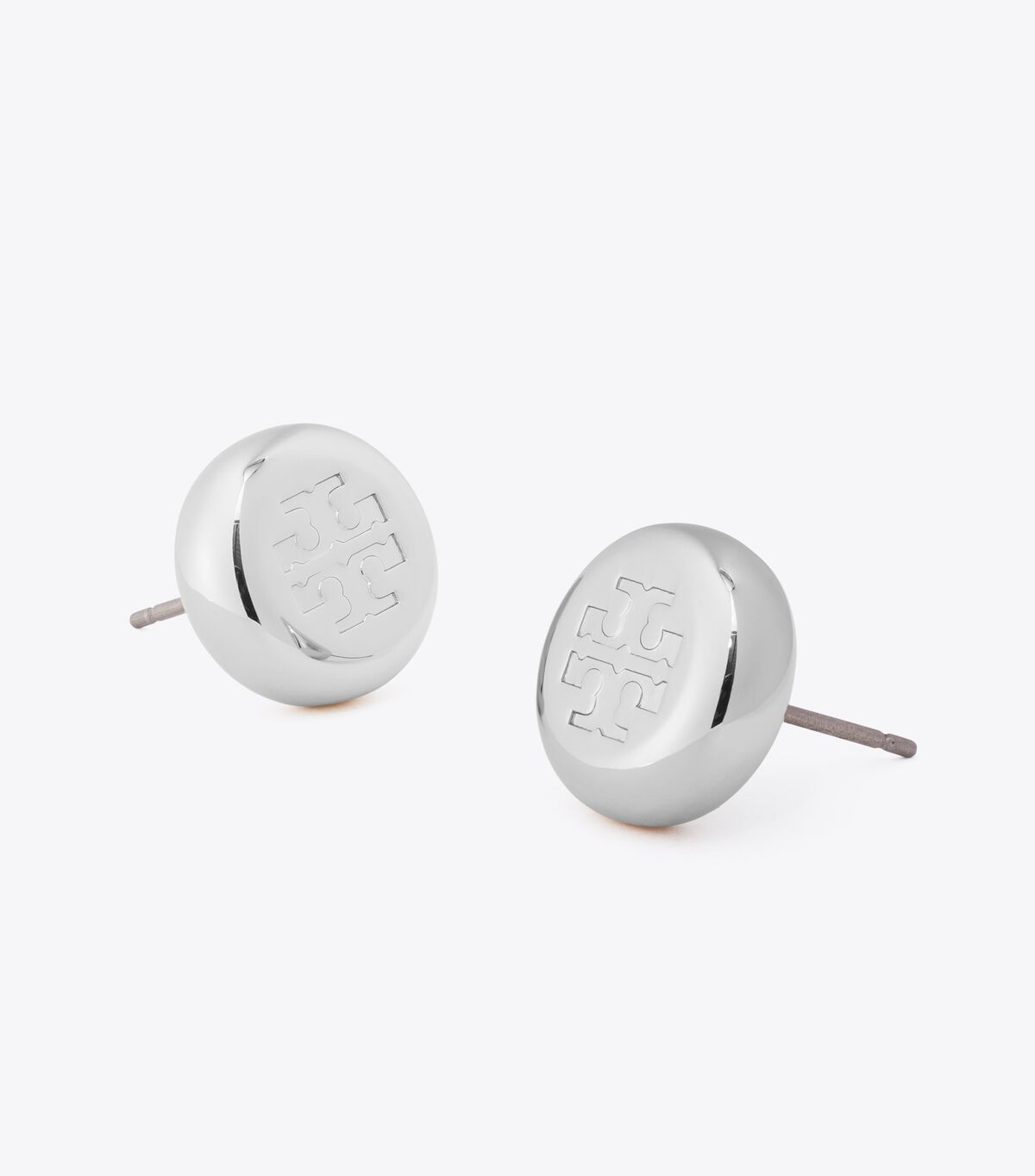Round Icon Stud Earrings tory burch round icon stud earrings