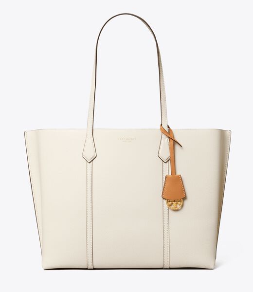 Devon Sand Perry Triple Compartment Tote Bag by Tory Burch in Neutrals  color for Luxury Clothing