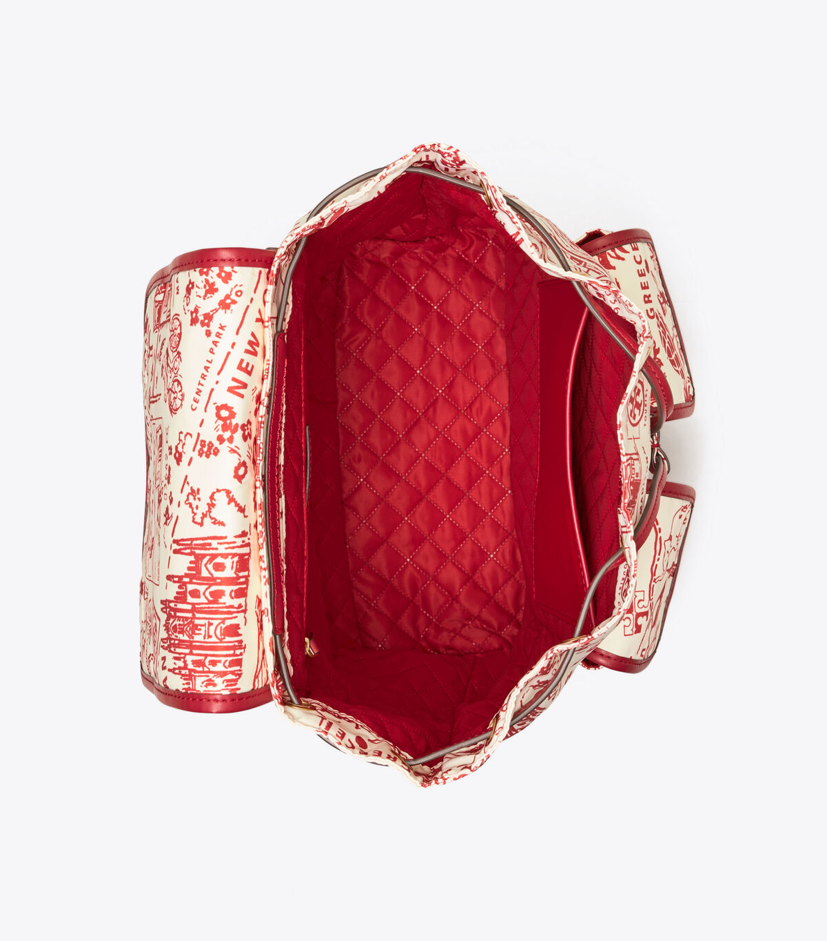 tory burch perry nylon printed flap backpack