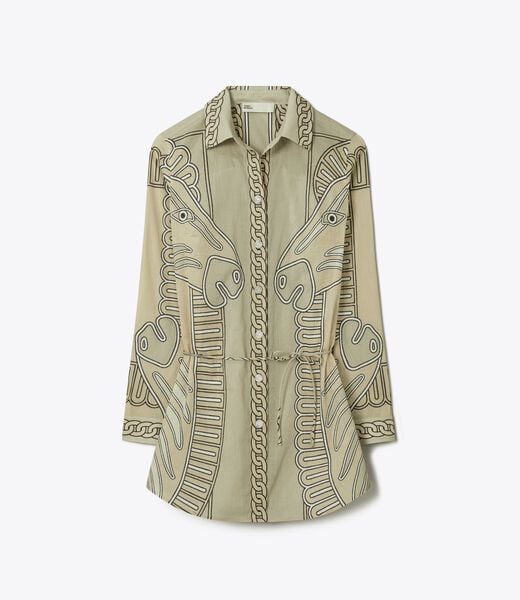tory burch printed brigitte cotton tunic