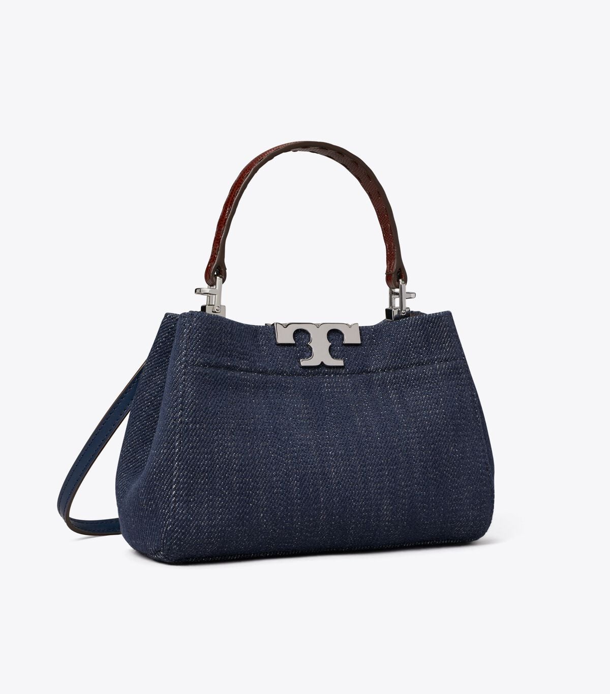 Mini Eleanor Denim Satchel tory burch mini eleanor denim satchel