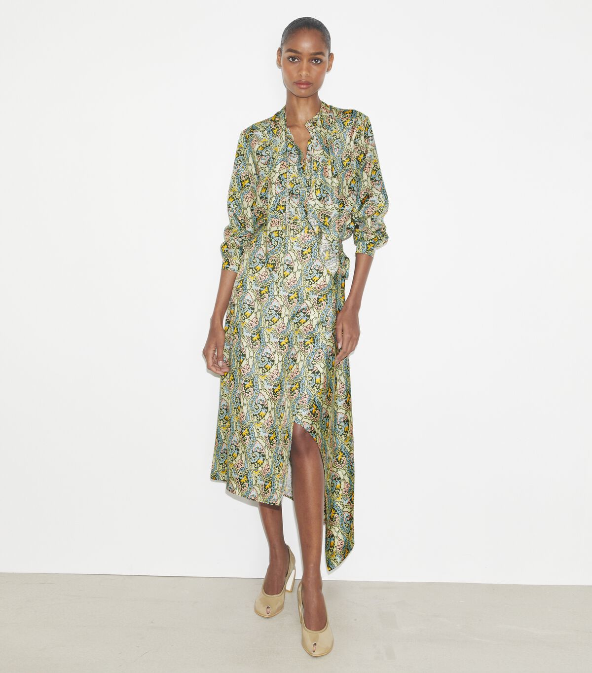 tory burch silk wrap skirt
