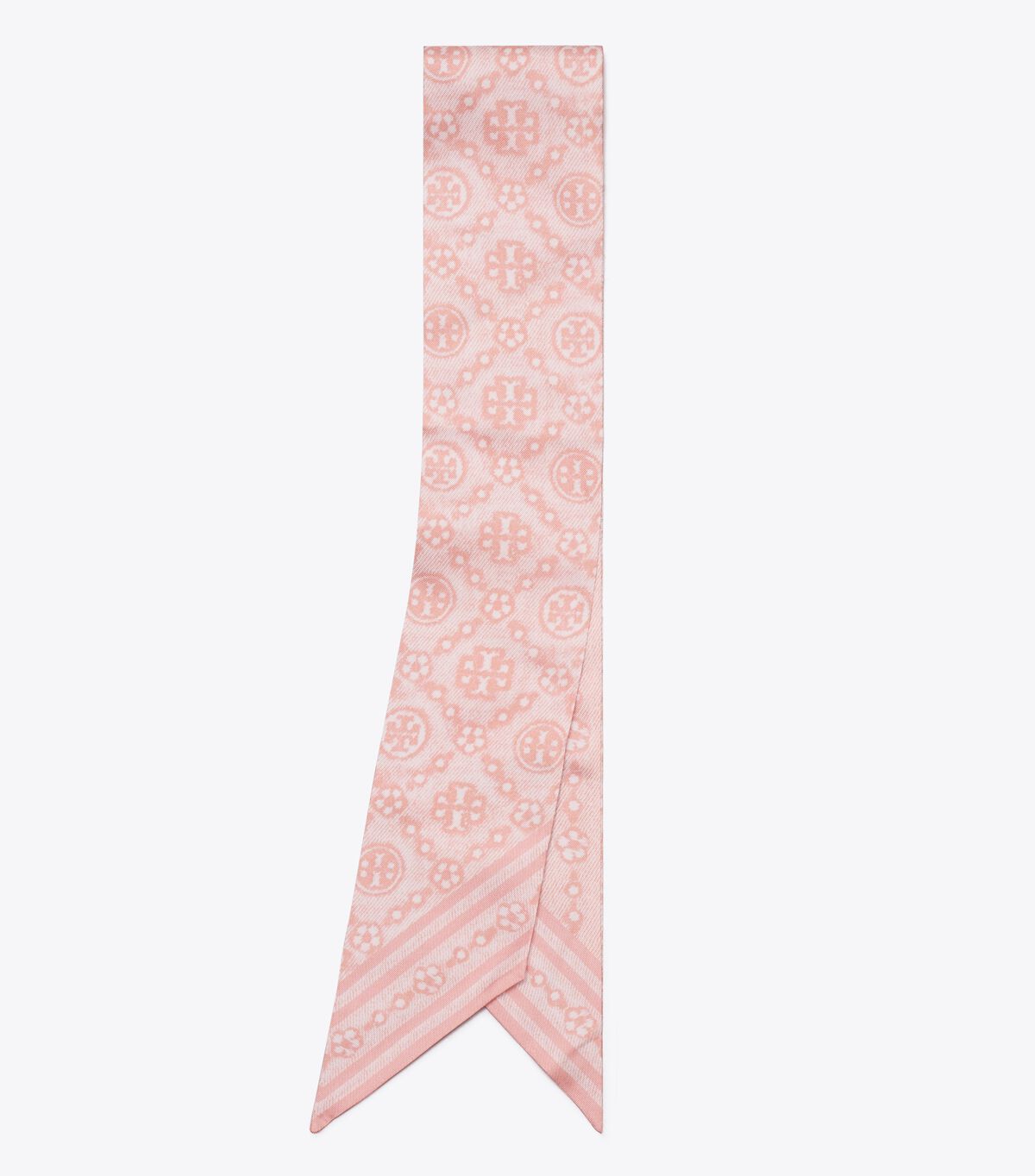 tory burch t monogram silk ribbon tie