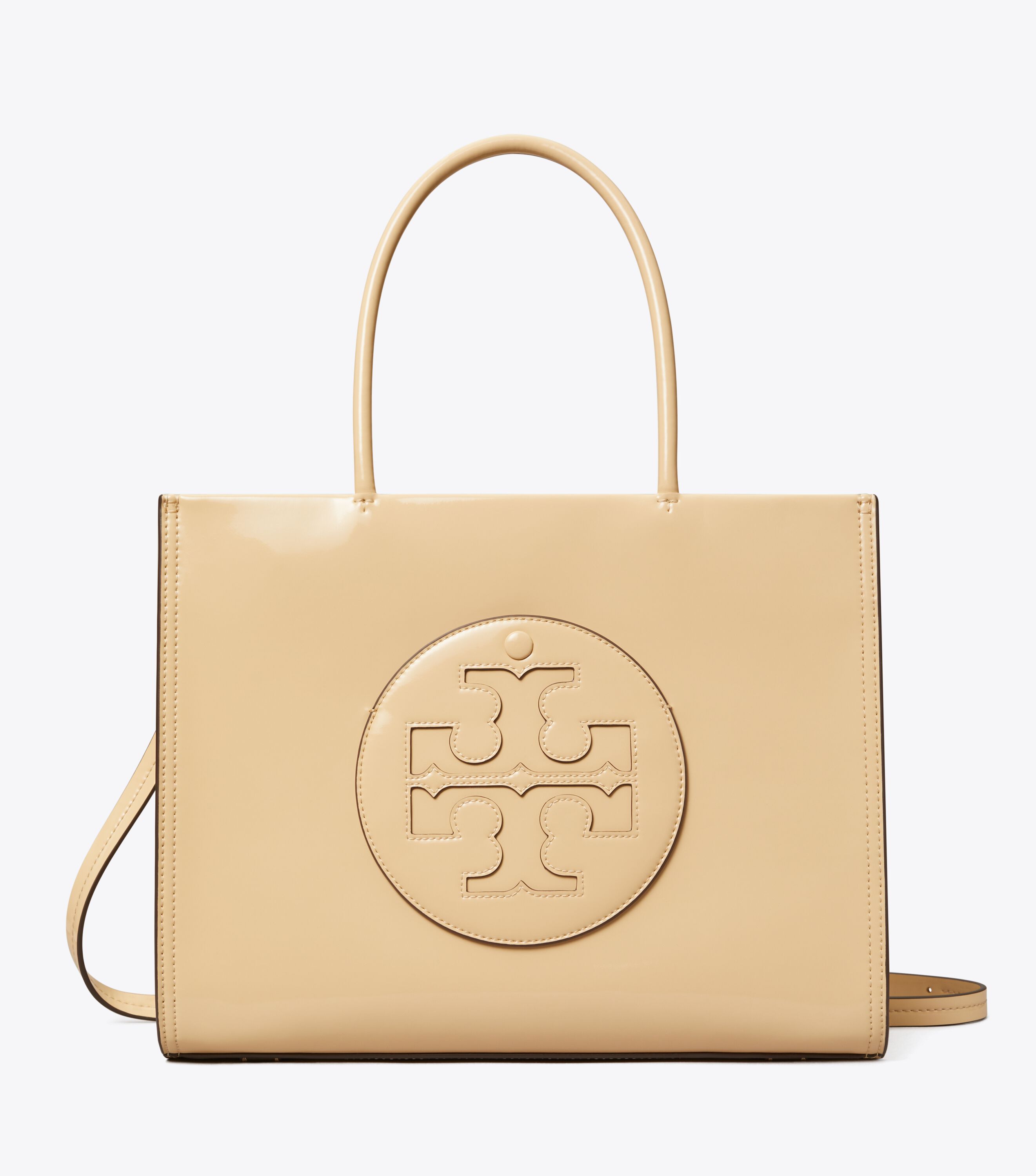 Small Ella Bio Patent Tote, Vanilla Soft Serve | Tory Burch KSA