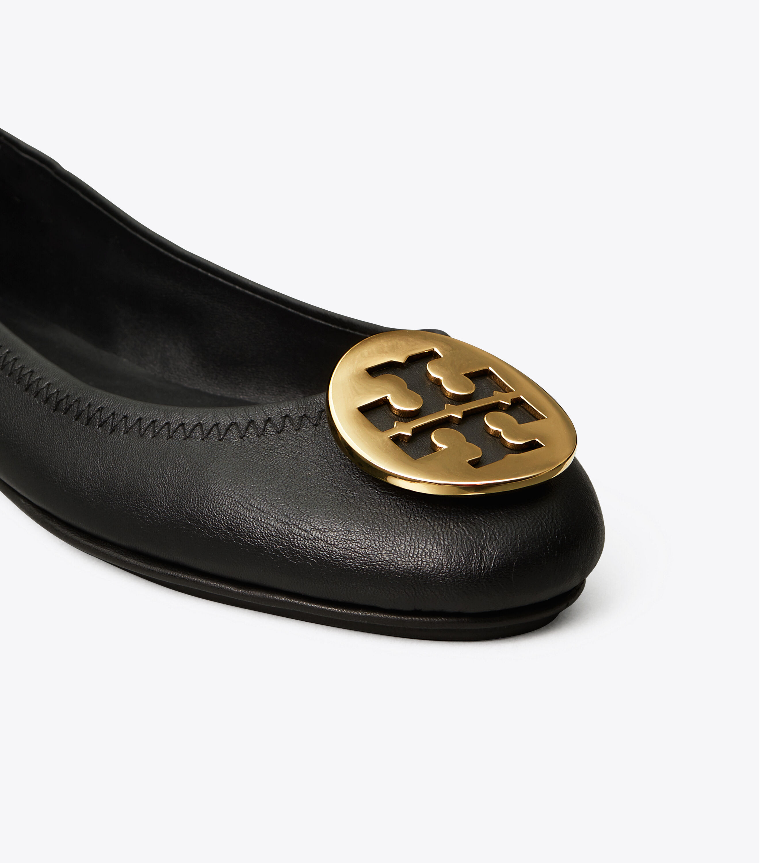 Minnie Travel Ballet , Perfect Black/Gold | Tory Burch KSA