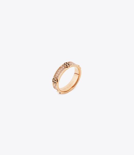 tory burch icon pave ring