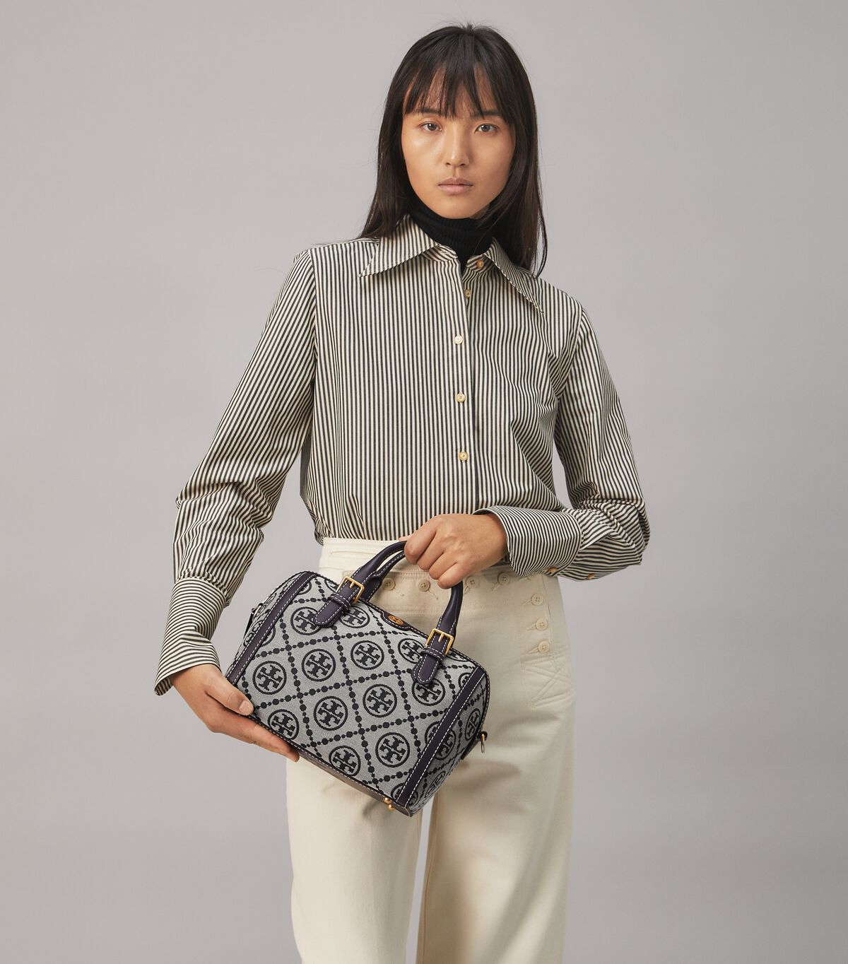 tory burch t monogram barrel bag
