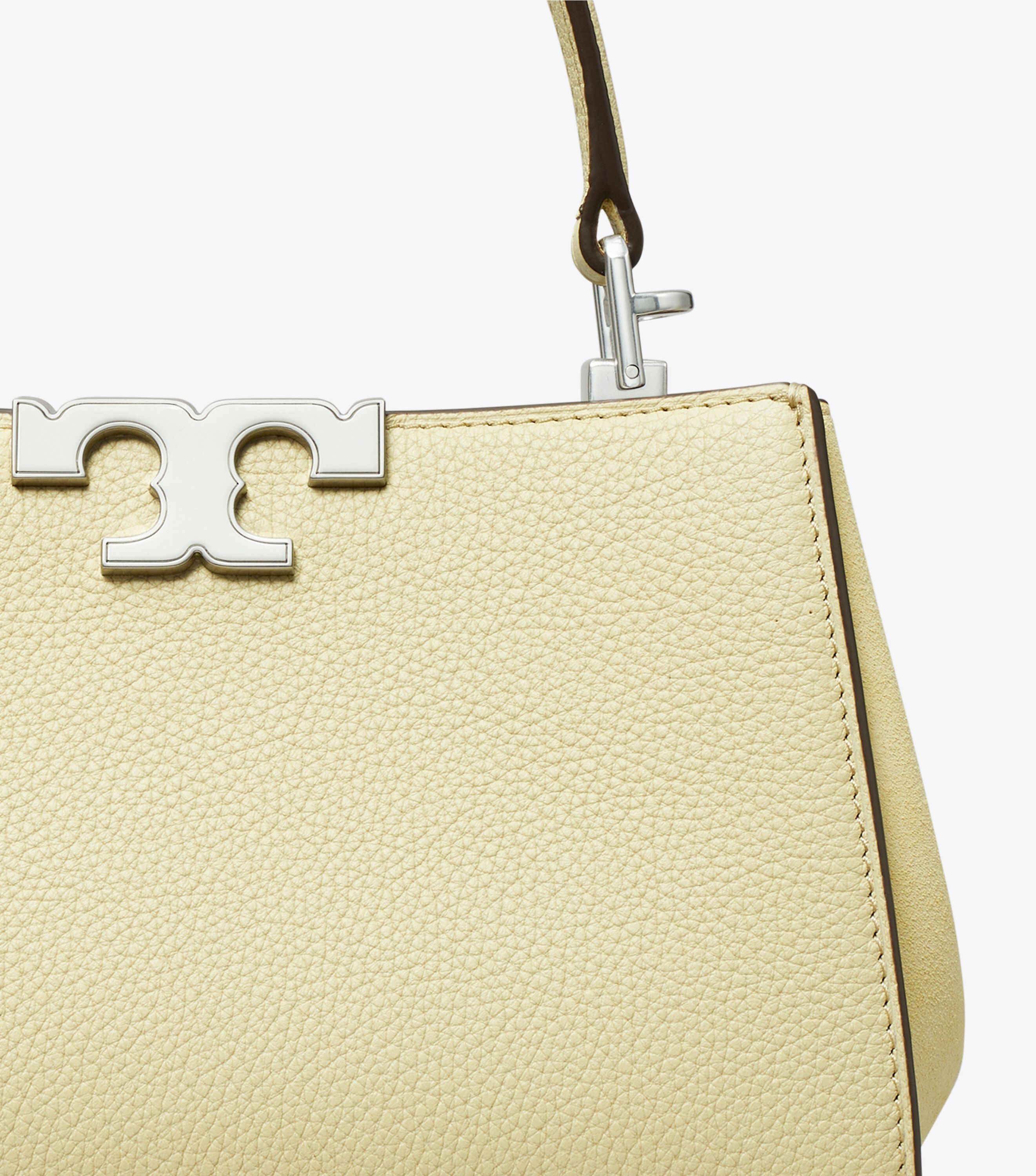Mini Eleanor Pebbled Satchel, Lemon Sugar | Tory Burch KSA Mini Eleanor Pebbled Satchel, Lemon Sugar | Tory Burch KSA