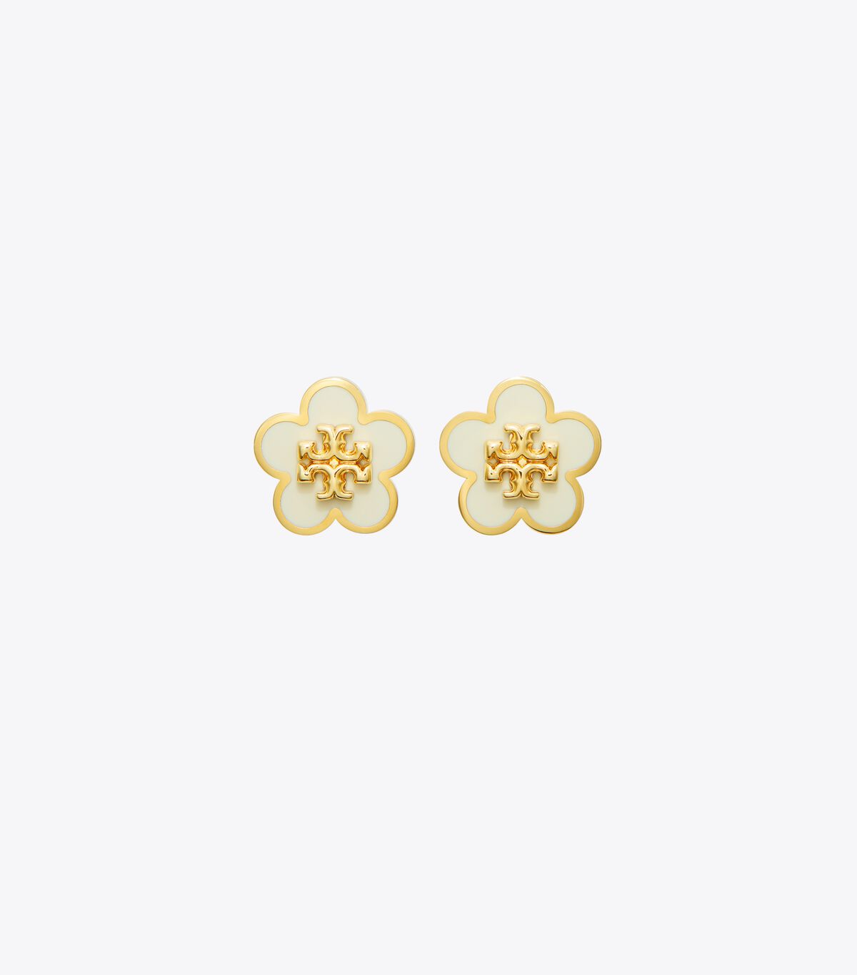 tory burch kira enamel flower stud earring