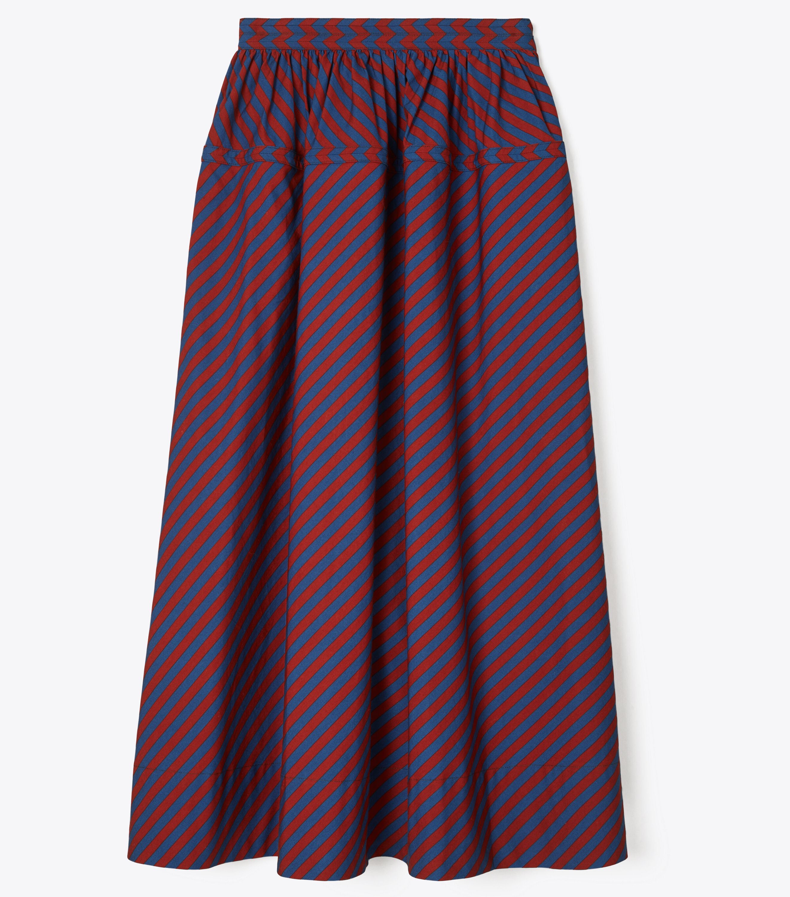 Striped Cotton Poplin Skirt