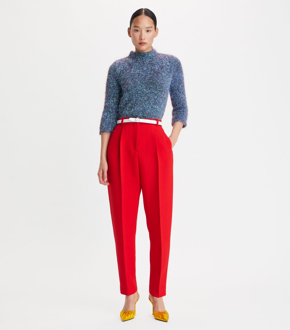tory burch double faced wool pant