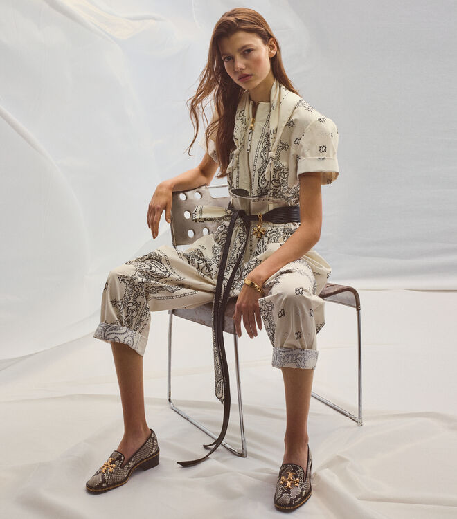 Printed Poplin Jumpsuit | Ready-To-Wear | Tory Burch