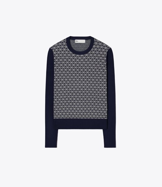 T Monogram Tech Knit Sweater