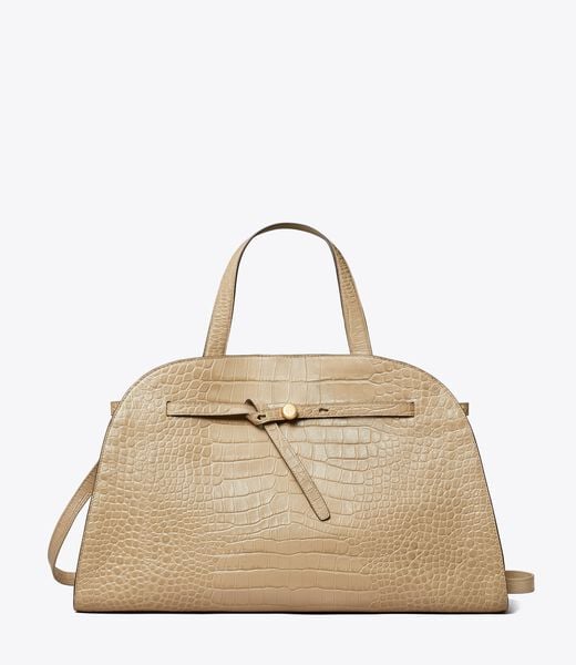 tory burch romy croc embossed bauletto