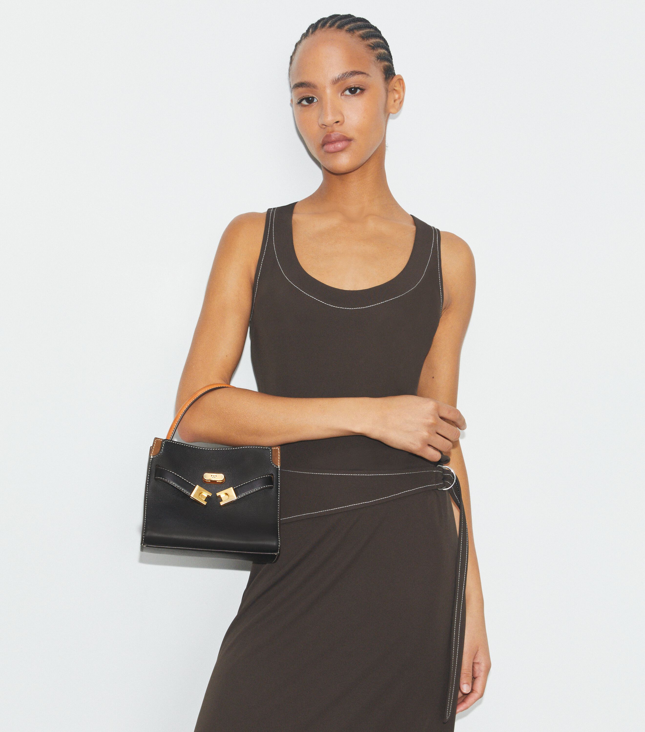 Petite Lee Radziwill Double Bag, Black | Tory Burch KSA