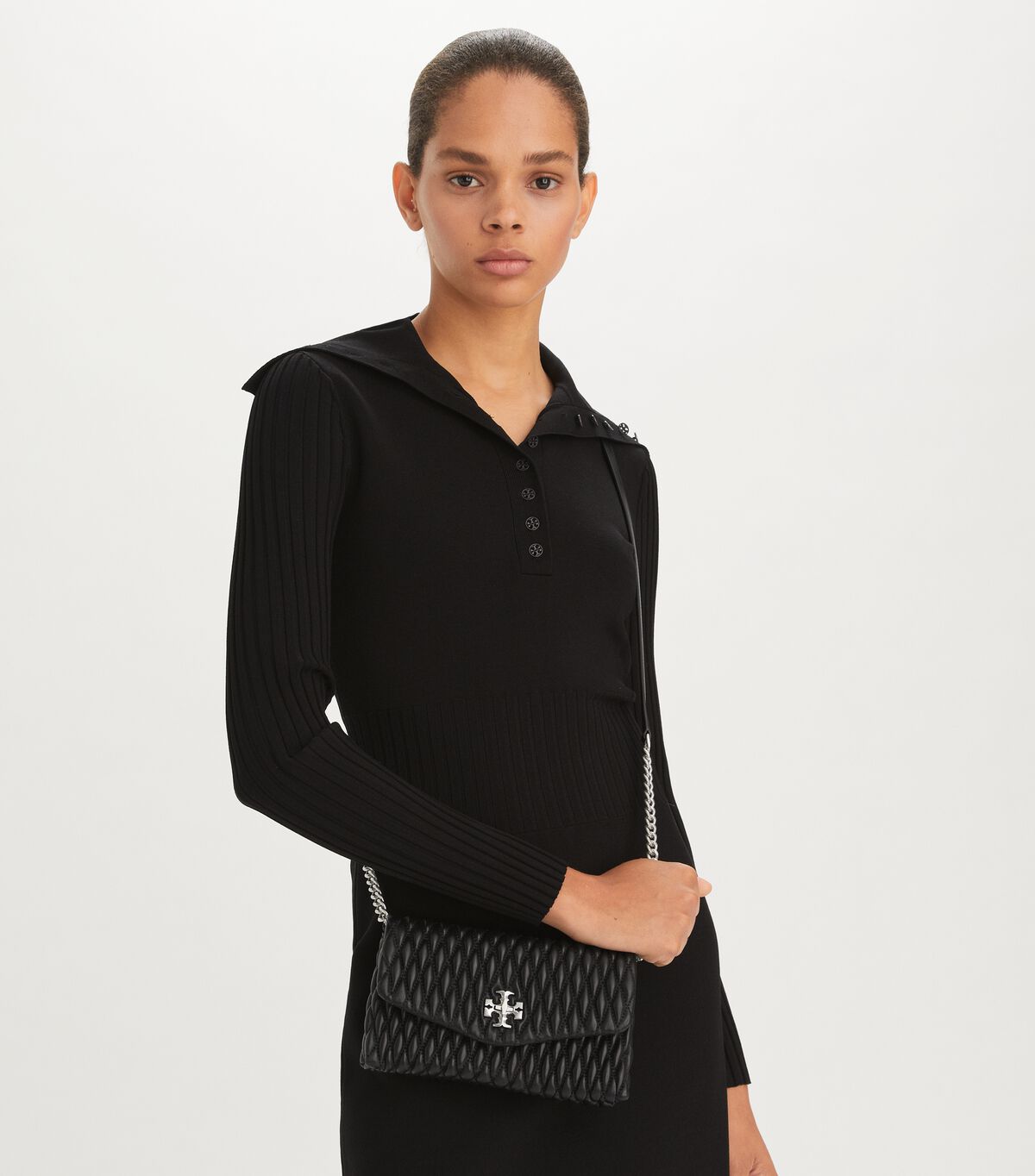 tory burch kira ruched chain wallet
