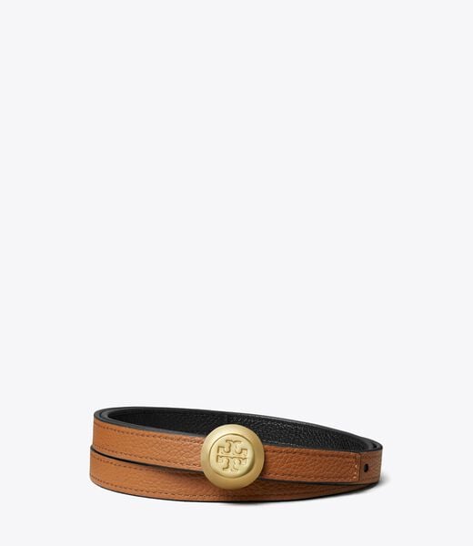 tory burch حزام رومي القابل للعكس مقاس 1 بوصة