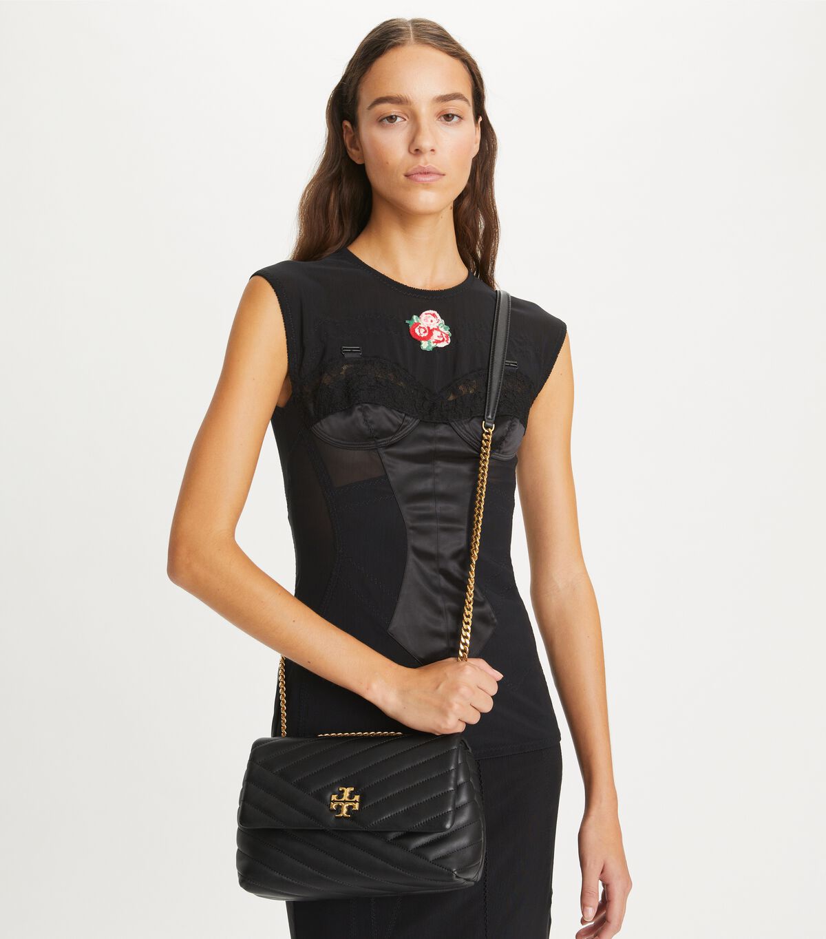 tory burch small kira chevron convertible shoulder bag