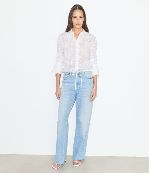 Cotton Eyelet Blouse tory burch cotton eyelet blouse