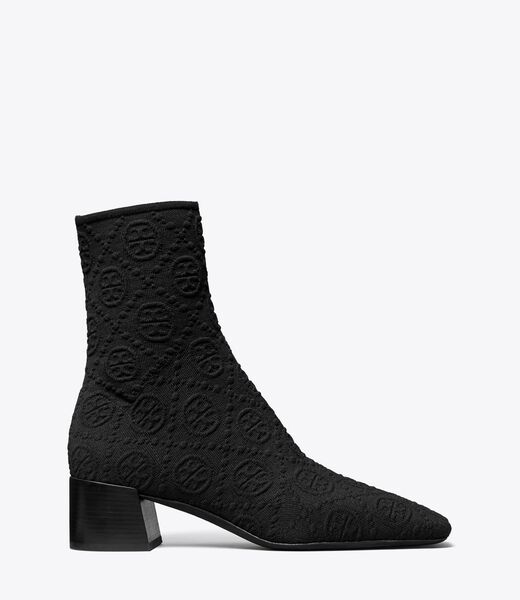 tory burch t monogram stretch ankle boot