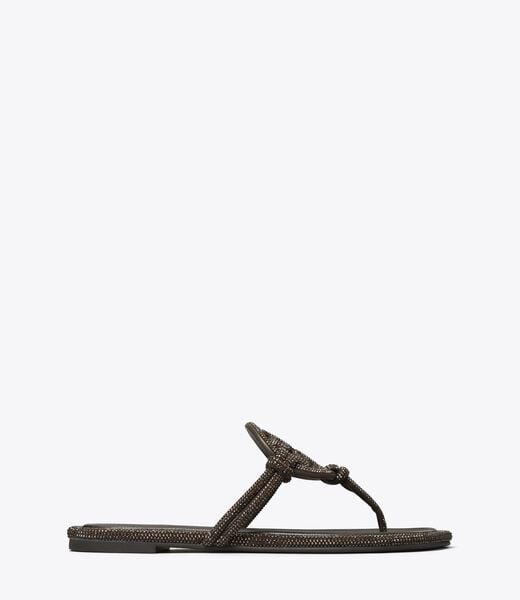 tory burch صندل ميلر بعقدة مرصعة