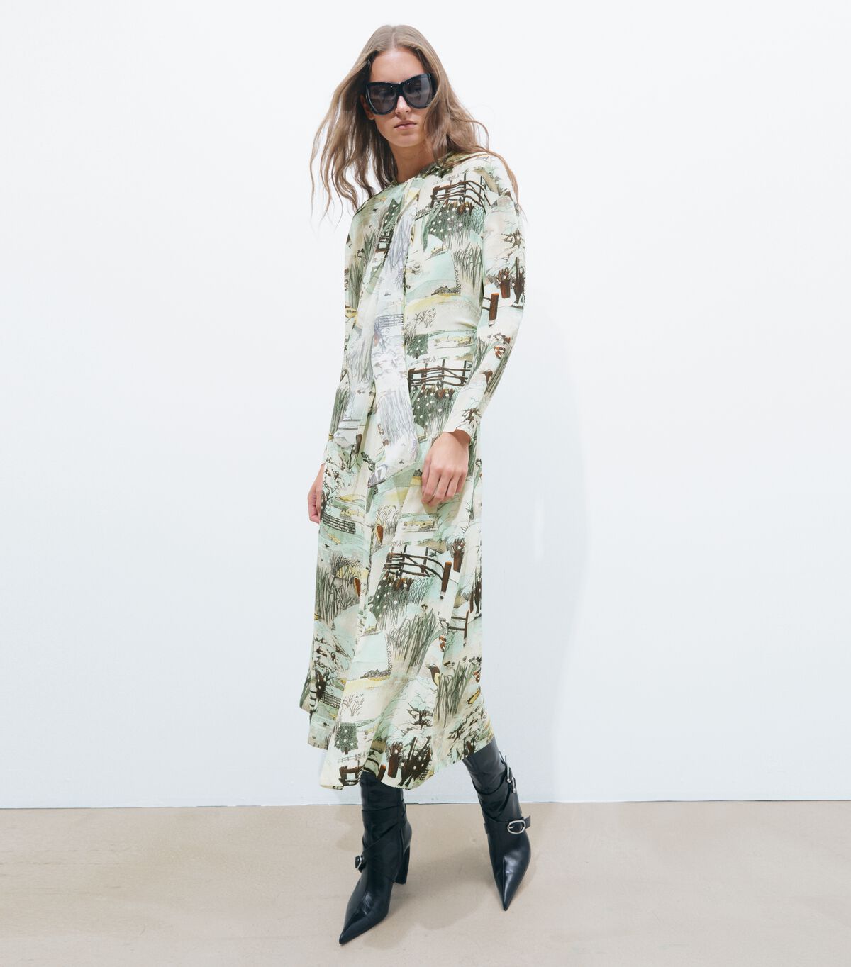tory burch printed viscose bow dress