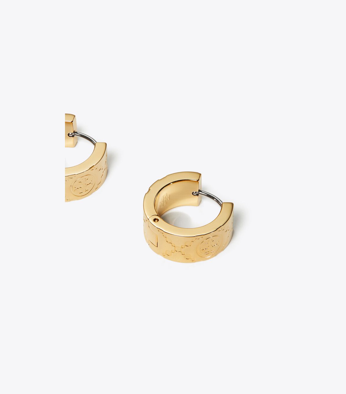 tory burch t monogram small hoop earring
