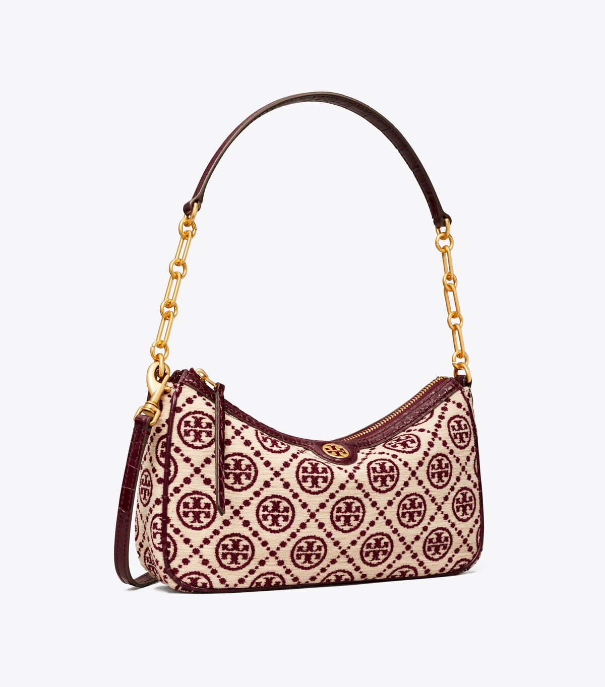 t monogram chenille mini bucket bag