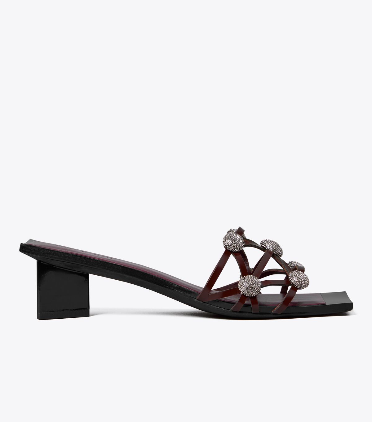 tory burch crystal bobble heeled mule sandal