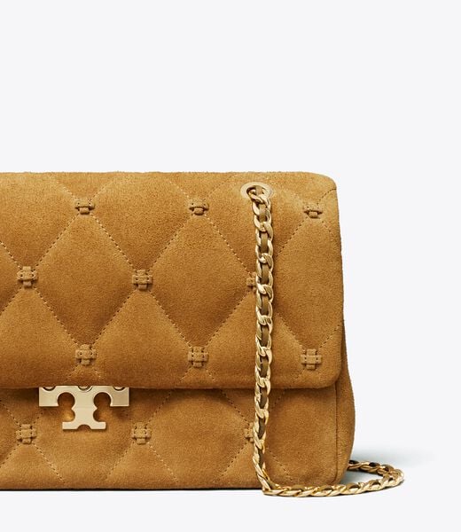 tory burch bunny knot suede shoulder bag