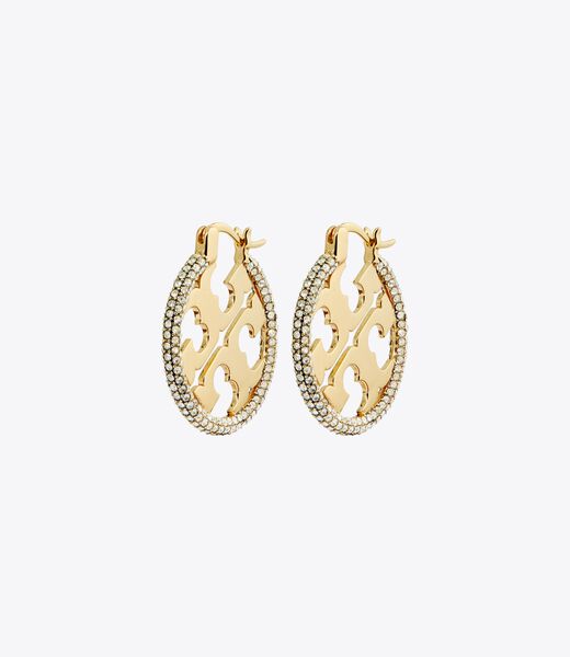 tory burch miller pav hoop earring