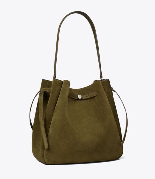 Large Romy Suede Bucket Bag tory burch large romy suede bucket bag
