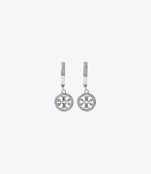 tory burch miller pave hoop earring