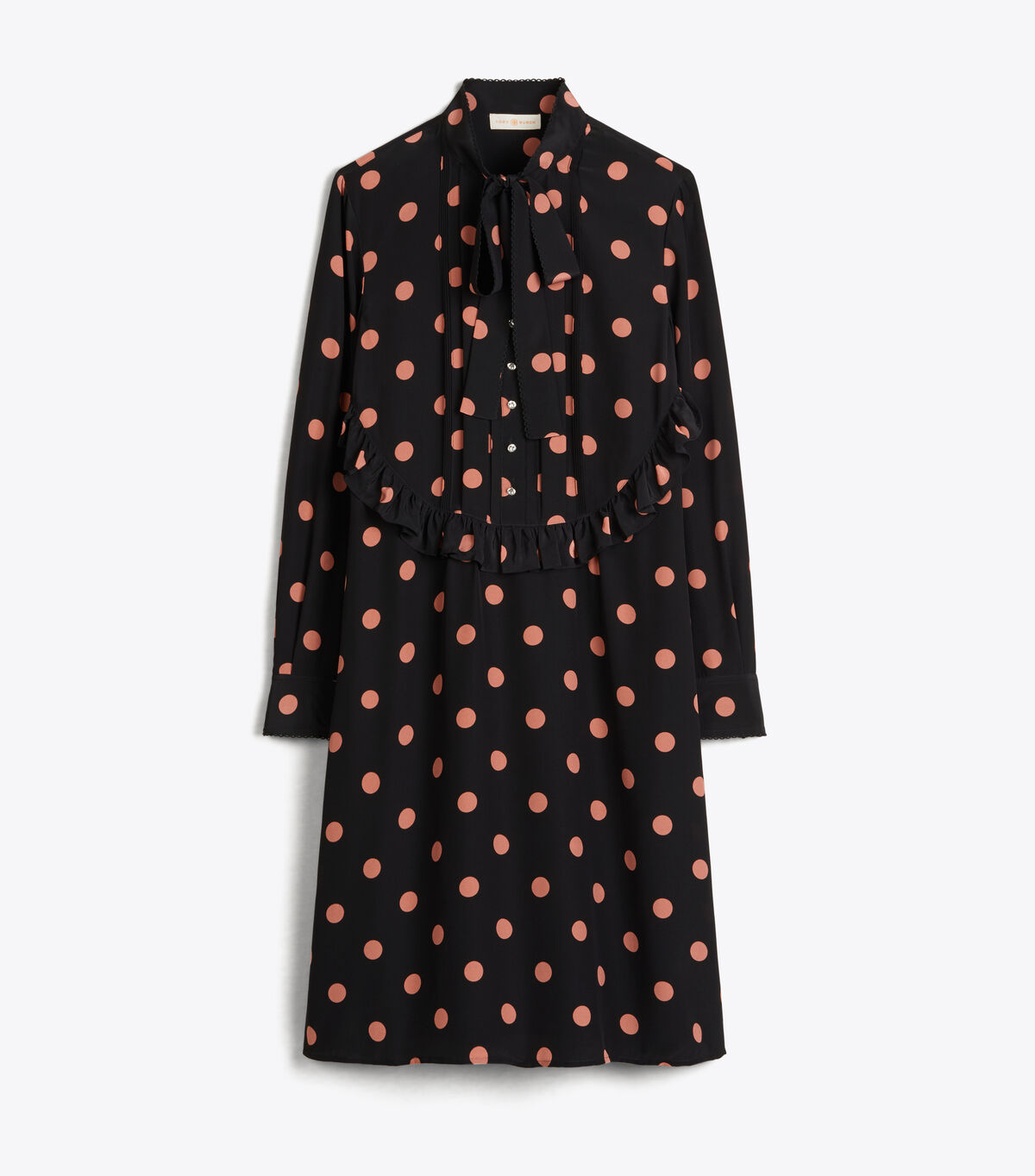 tory burch printed ruffle bow dress