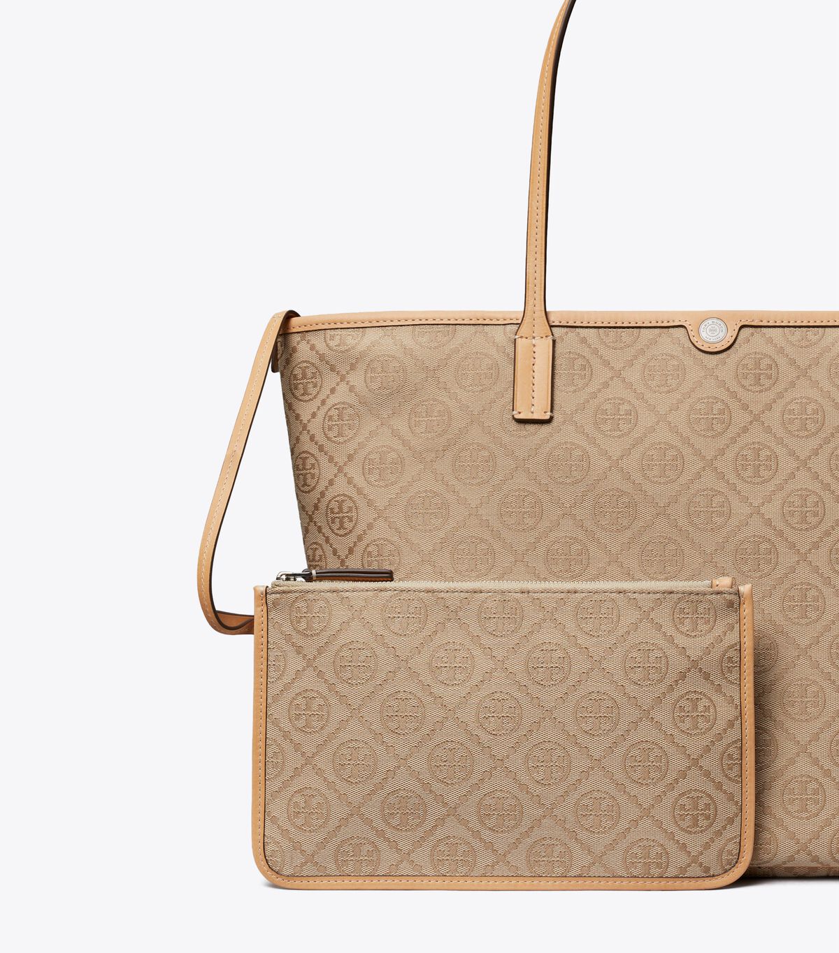 tory burch t monogram zip tote
