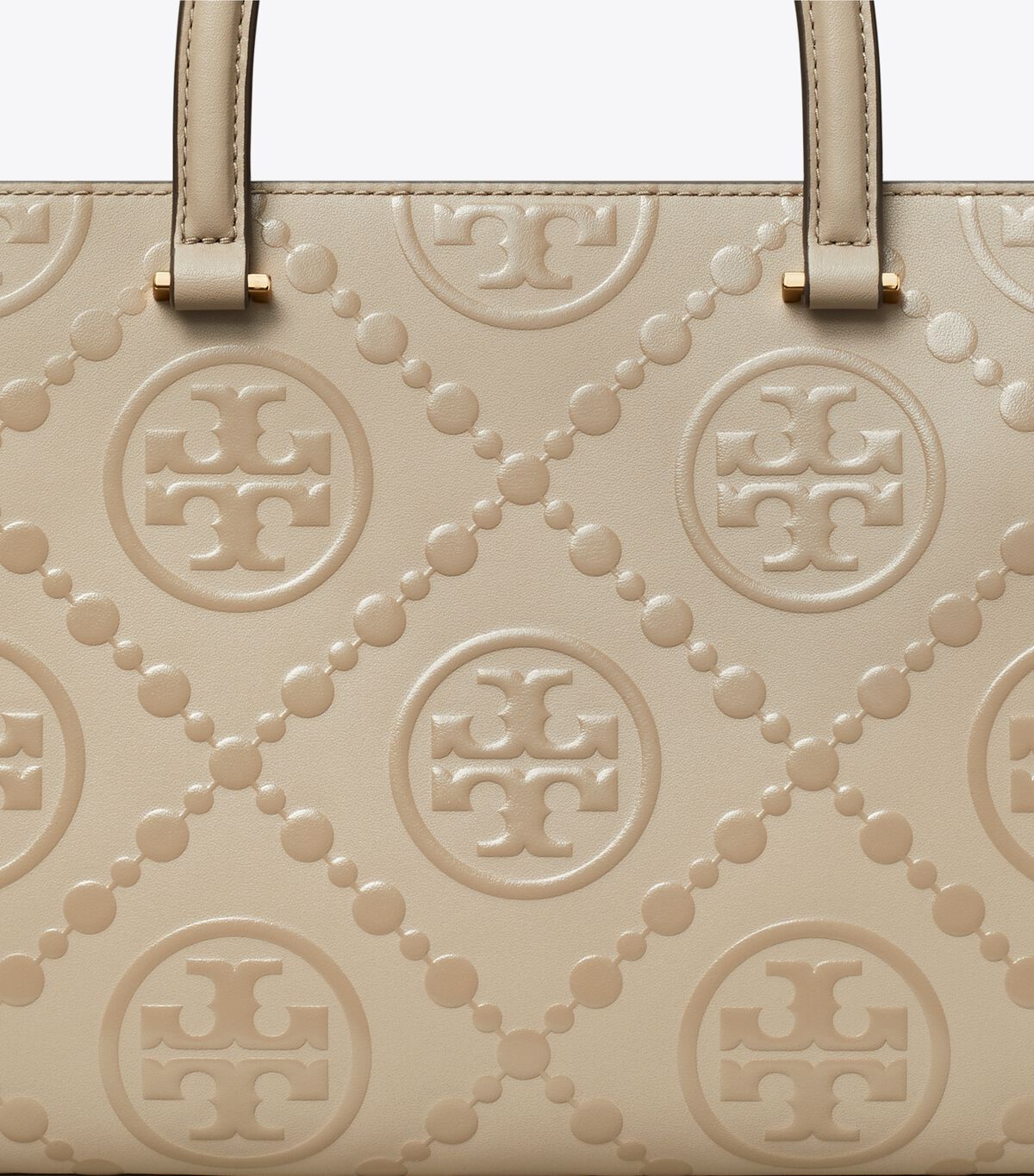 tory burch t monogram top handle embossed tote