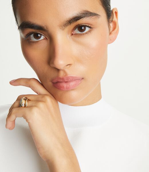 tory burch مجموعة خواتم أساسية