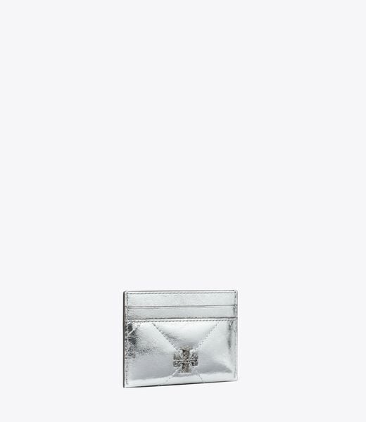 tory burch kira diamond quilt metallic card case