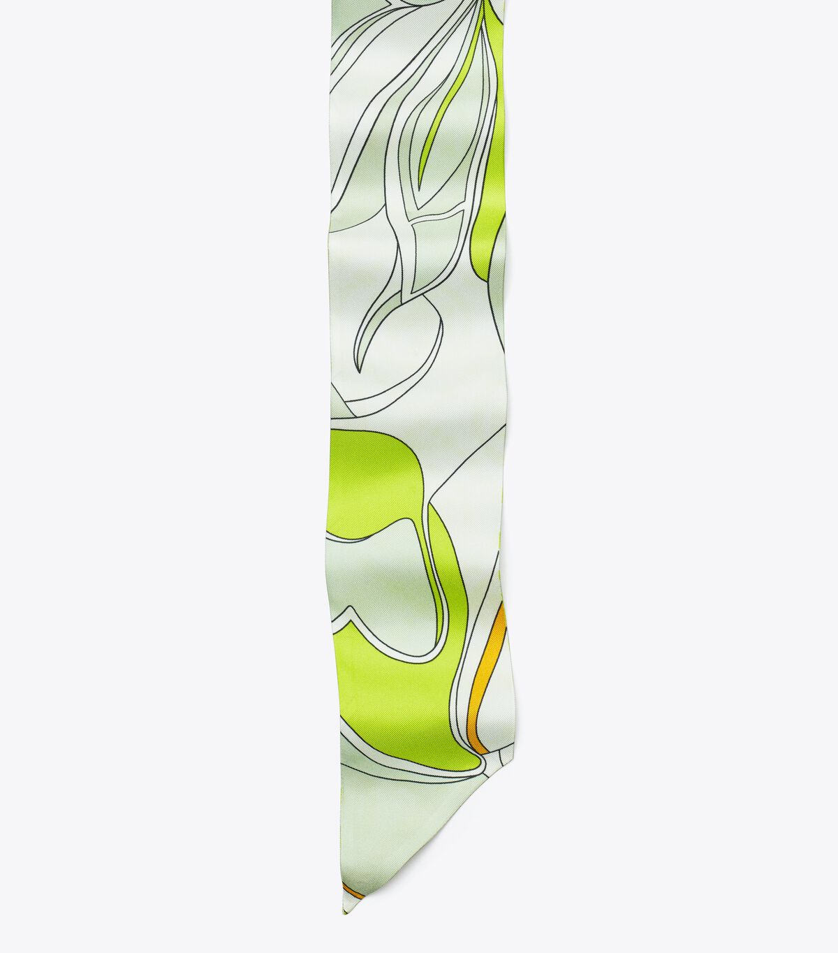 tory burch twisty flower silk ribbon tie