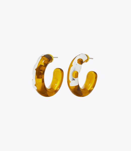 tory burch resin hoop earring