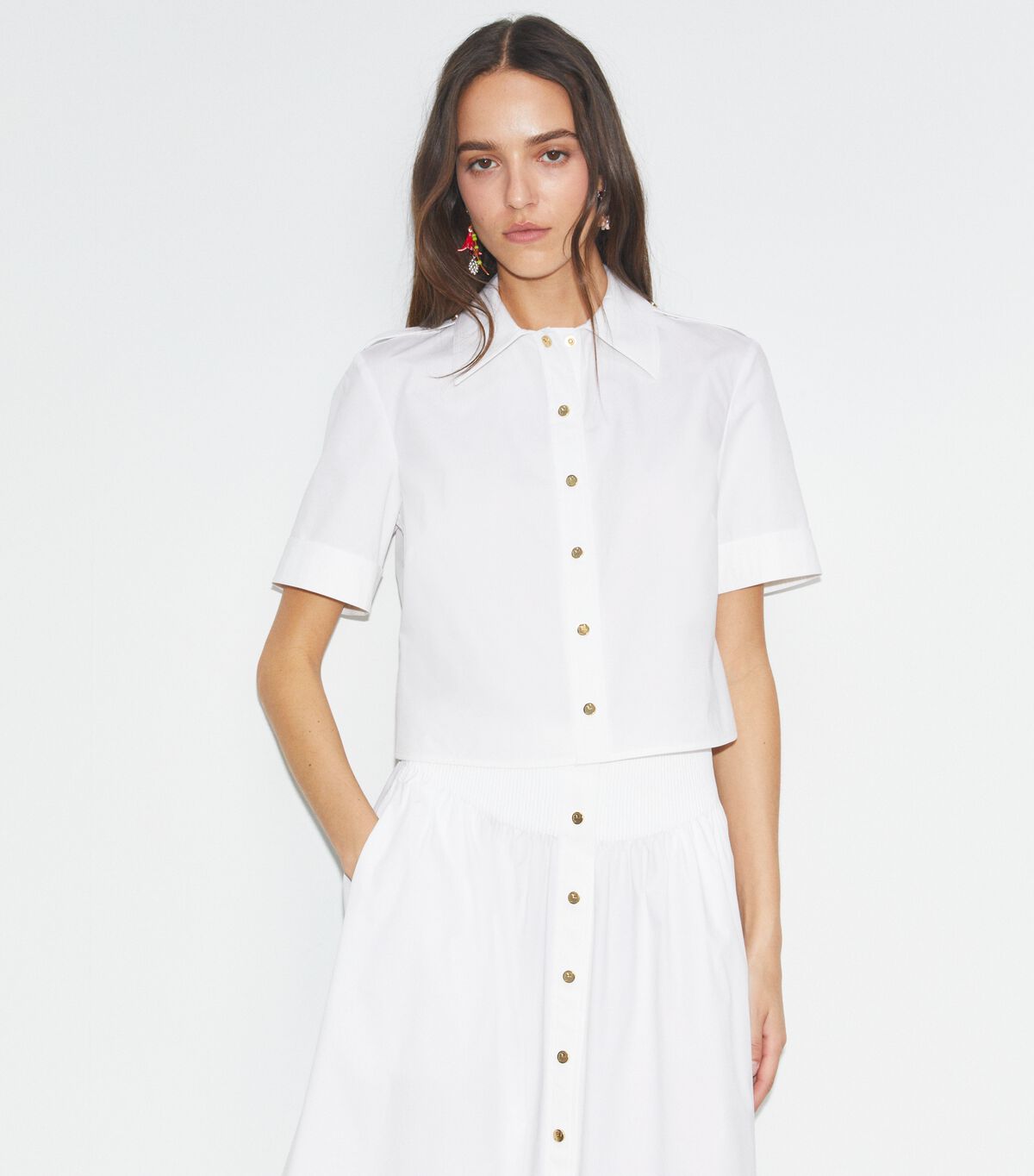 tory burch poplin camp shirt