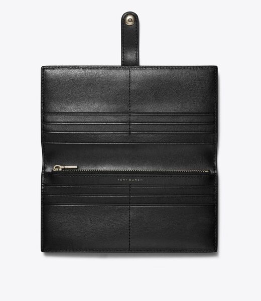 tory burch t monogram leather zip slim wallet