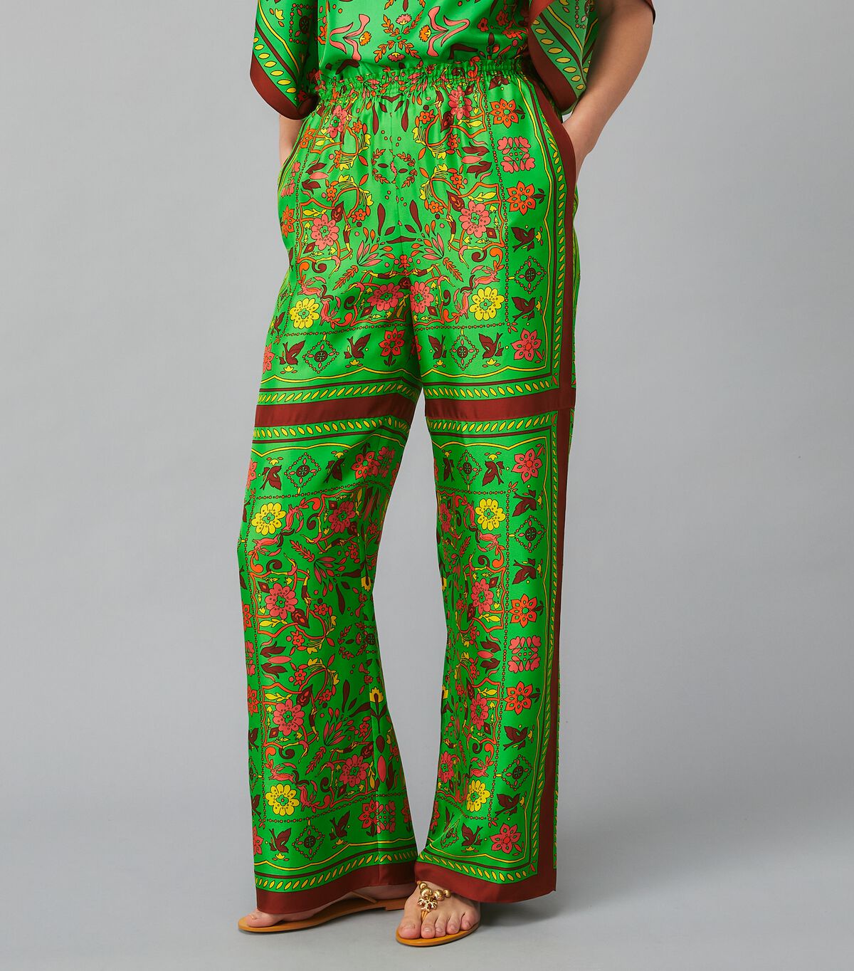 tory burch silk scarf pant
