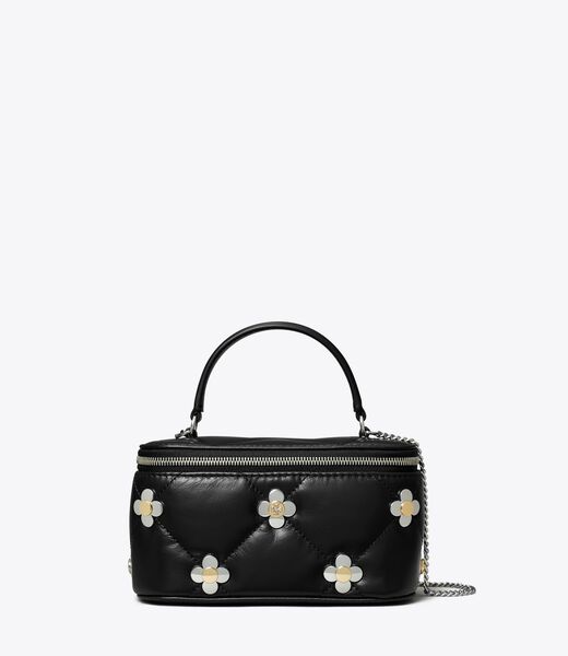 tory burch kira diamond quilt clover vanity case