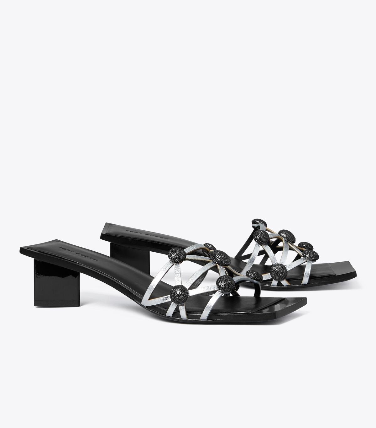 tory burch crystal bobble heeled mule sandal