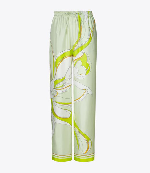 tory burch printed silk pant