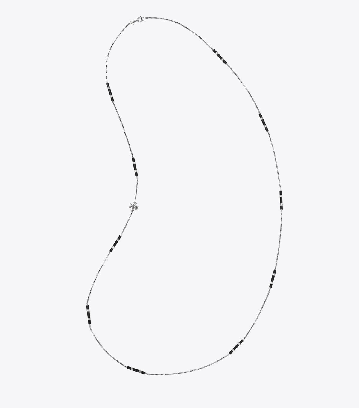 tory burch long kira enamel necklace