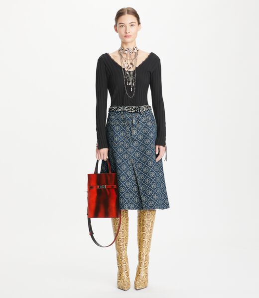 tory burch lace up wool sweater