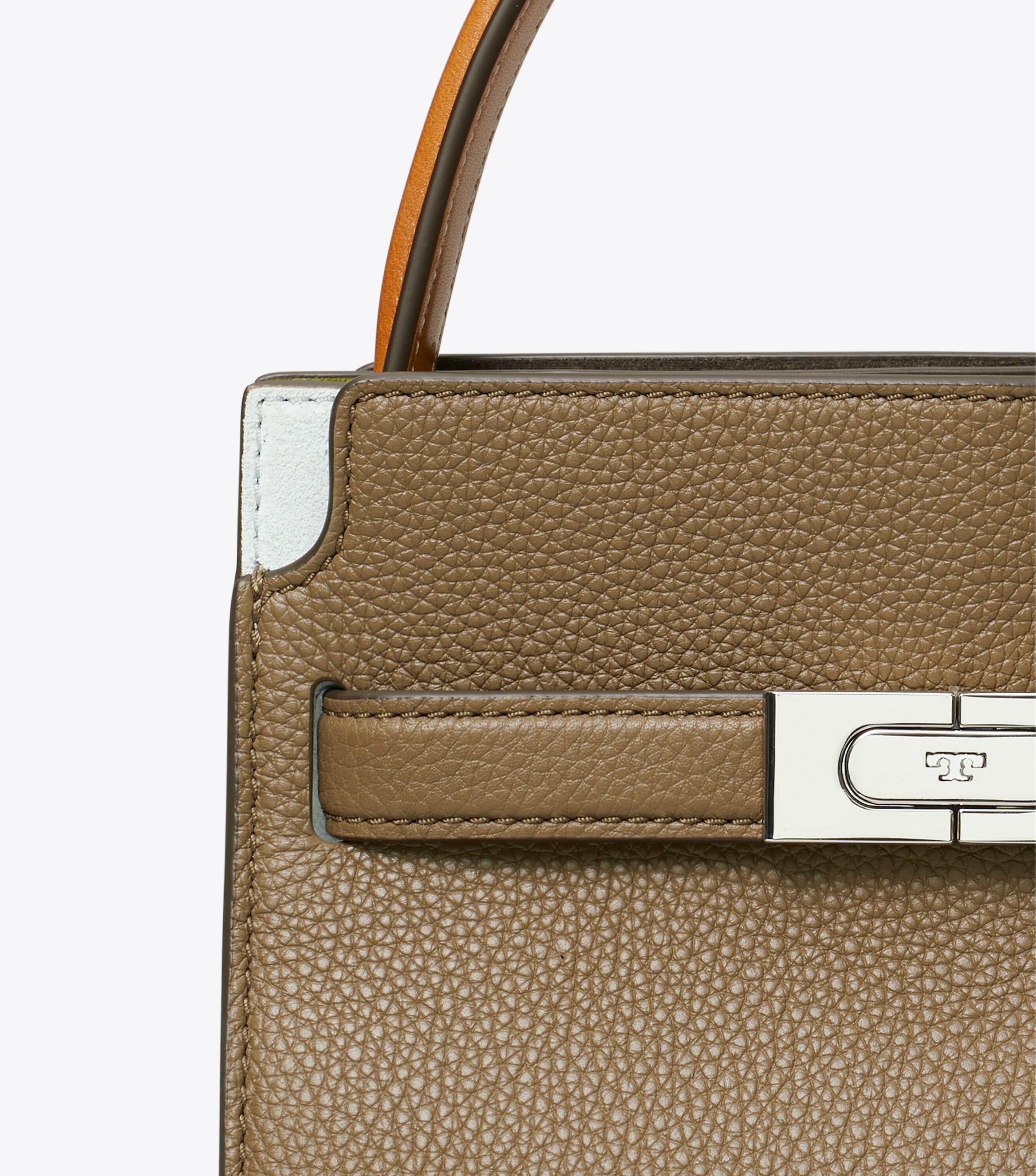 Petite Lee Radziwill Colorblock Pebbled Double Bag, Wild